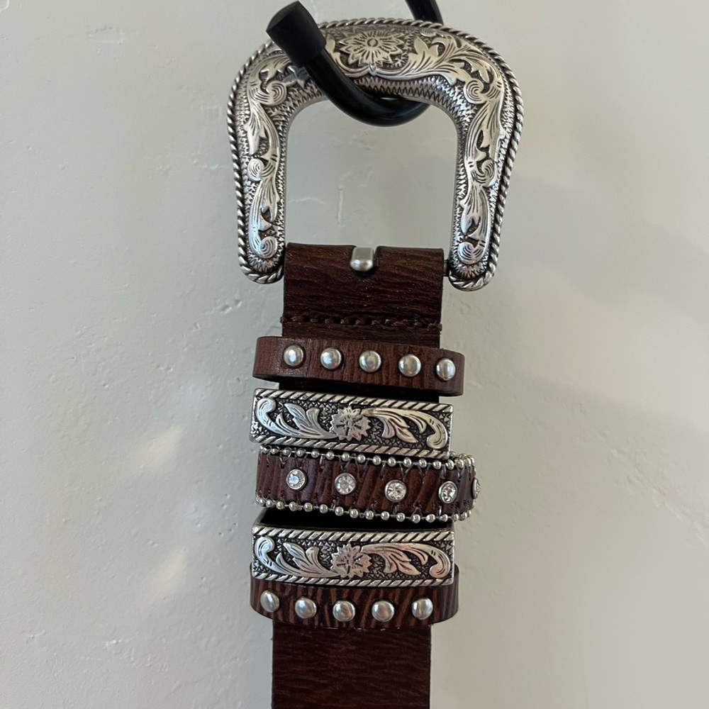 Buckle Silver and Brown Women's Belt